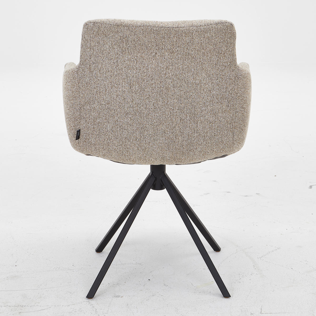 ARMLEHNSTUHL  in Chenille  - Beige/Schwarz, Design, Textil/Metall (62/88/62cm) - Musterring