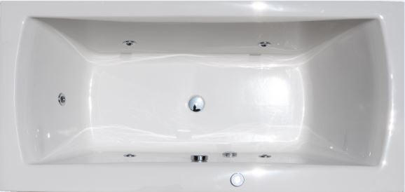 WHIRLPOOL-BADEWANNE Wandmontage   - Weiß, Basics (80/47/180cm)