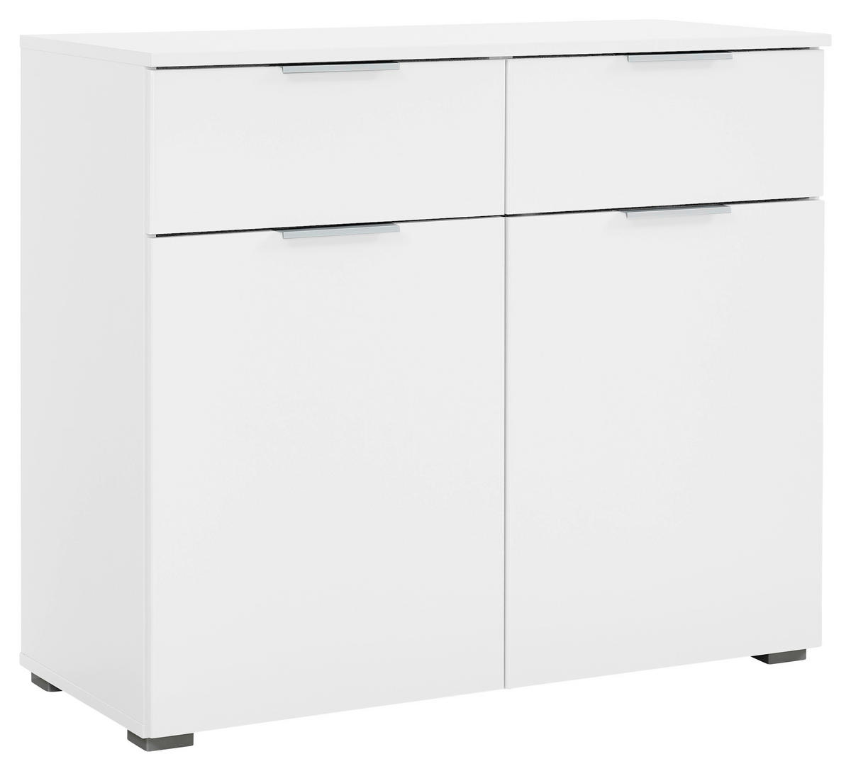 KOMMODE Rauch ALABAMA  in 80/81/42 cm  - Alufarben/Weiß, MODERN, Holzwerkstoff (80/81/42cm) - Rauch Möbel