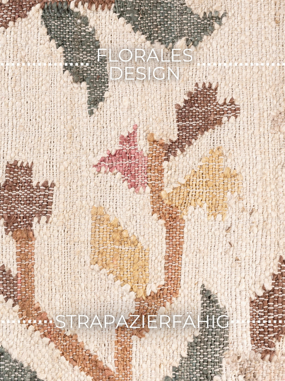 HANDWEBTEPPICH 200/300 cm Roya Creme, Multicolor rechteckig  - Multicolor/Creme, Basics, Textil (200/300cm) - Elle Decoration