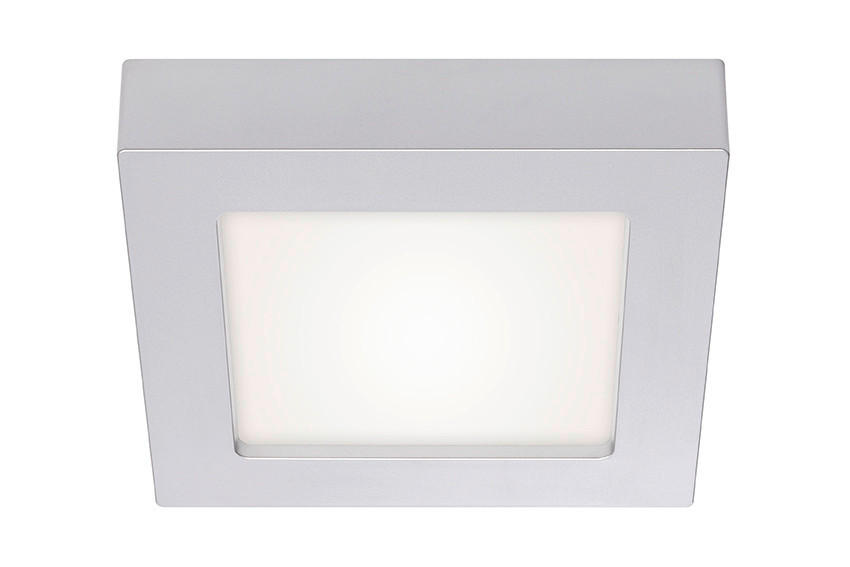 STROPNA LED-SVETILKA  Sky 12 W/1250 lm/4000 K/230 V/ - barve kroma, Basics, kovina/umetna masa (17,2/17,2/3,5cm)