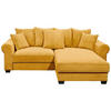 ECKSOFA Gelb Cord  - Gelb/Schwarz, KONVENTIONELL, Kunststoff/Textil (255/185cm) - Hom`in