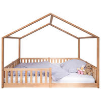 HAUSBETT  - Buchefarben, Basics, Holz (140/200/161cm) - tiSsi