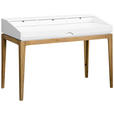 SCHREIBTISCH 120/60/76,5-86 cm  in Weiß, Eichefarben  - Eichefarben/Weiß, MODERN, Holz/Holzwerkstoff (120/60/76,5-86cm) - Novel