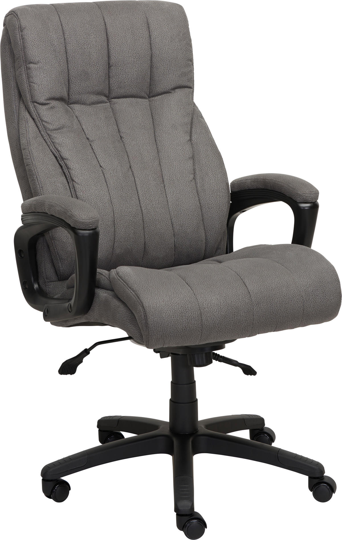 KANCELÁRSKE KRESLO, mikrovlákno, sivá, čierna - čierna/sivá, Konventionell, textil/plast (68/111-119/78cm) - Novel