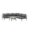 LOUNGEGRUPP 2 delar  - grå/svart, Basics, metall/trä (152/152/76cm)
