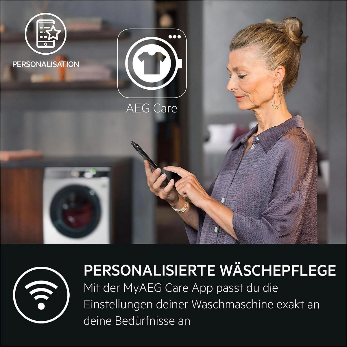WASCHMASCHINE LR7D70490   - Schwarz/Weiß, Basics, Kunststoff/Metall (59,6/84,7/57,7cm) - AEG