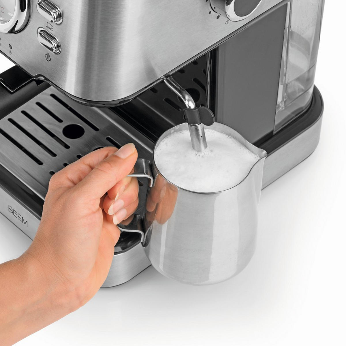 ESPRESSOMASCHINE Beem  - Edelstahlfarben/Schwarz, Basics, Kunststoff/Metall (32/27,5/30cm) - Beem