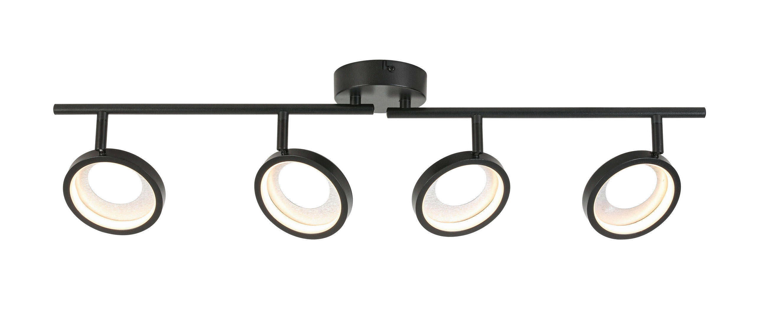 LED-STRAHLER Granada 83/12/19 cm   - Schwarz/Alufarben, Basics, Kunststoff/Metall (83/12/19cm) - Novel