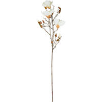 KUNSTBLUME - Creme/Braun, Basics, Kunststoff/Textil (87cm)