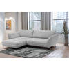 ECKSOFA in Struktur Hellgrau  - Hellgrau/Schwarz, Design, Textil/Metall (187/282cm) - Livetastic