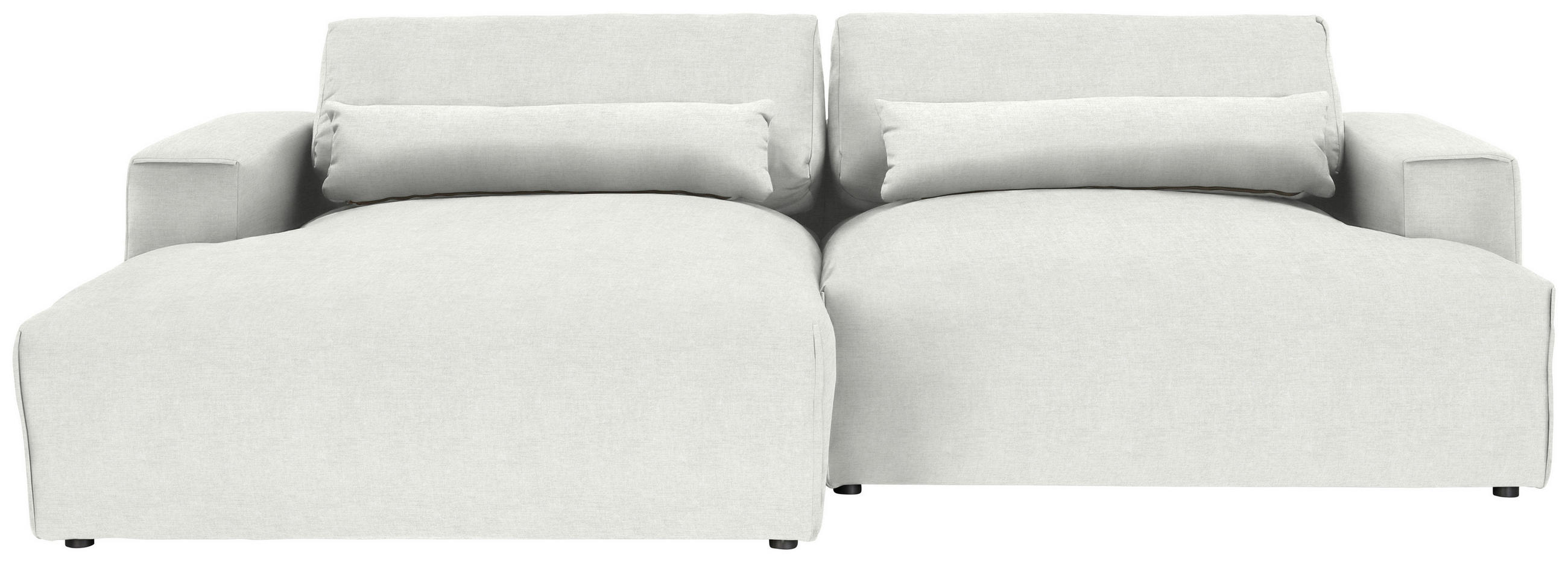 ECKSOFA Struktur Weiss  - Weiss/Schwarz, Design, Kunststoff/Textil (187/267cm) - Stylife