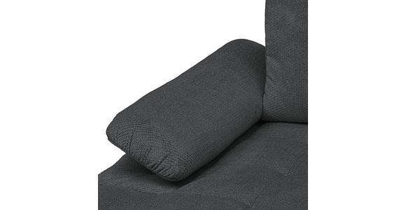 ECKSOFA  in Webstoff Dunkelgrau  - Dunkelgrau/Schwarz, KONVENTIONELL, Kunststoff/Textil (162/282cm) - Carryhome