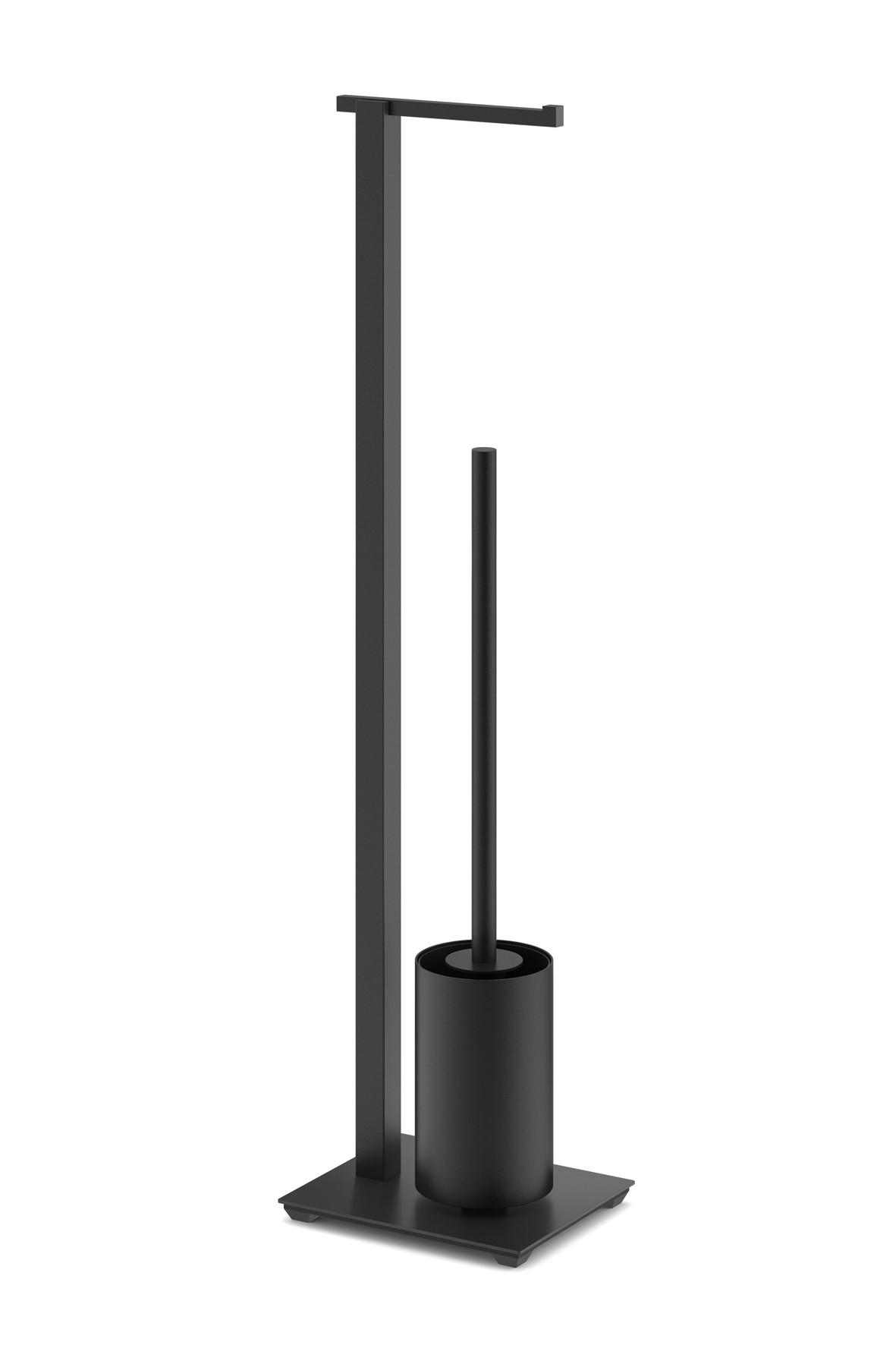 DRŽAČ TOALET PAPIRA I WC ČETKE  crna  plastika  - crna, Dizajnerski, metal/plastika (15/71,8/18cm) - Zack