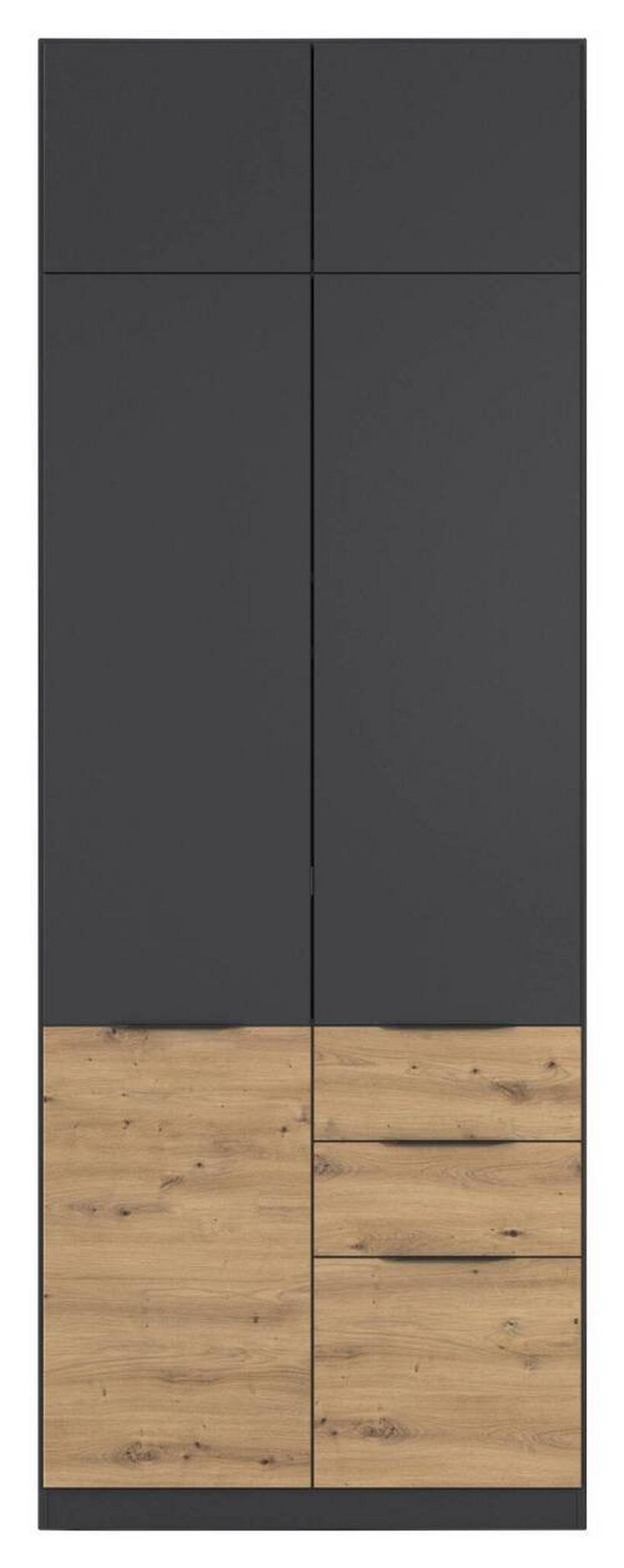 AUFSATZSCHRANK 91/39/54 cm  in  - Grau, KONVENTIONELL, Holzwerkstoff (91/39/54cm) - James Wood