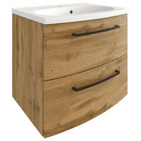 SKŘÍŇKA S UMYVADLEM, 60 cm - bílá/černá, Moderní, kov/kompozitní dřevo (60cm) - Held