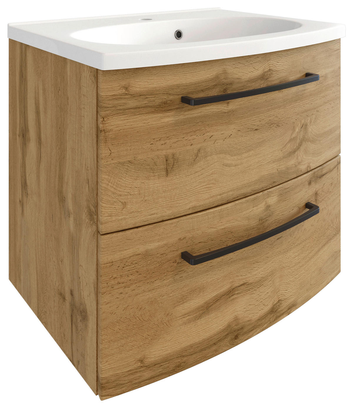 SKŘÍŇKA S UMYVADLEM, 60 cm - bílá/černá, Moderní, kov/kompozitní dřevo (60cm) - Held