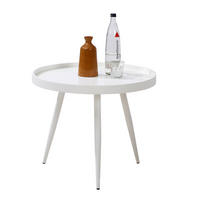 DOHÁNYZÓASZTAL fém, faalapú anyag 60/60/50 cm   - fehér, Design, faalapú anyag/fém (60/60/50cm) - Carryhome