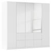 DREHTÜRENSCHRANK  in Silberfarben, Weiß  - Silberfarben/Weiß, Basics, Holzwerkstoff (226/210/54cm) - Rauch Möbel