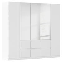 DREHTÜRENSCHRANK in Weiss, Silberfarben  - Weiss/Silberfarben, Basics, Holzwerkstoff (226/210/54cm) - Rauch Möbel