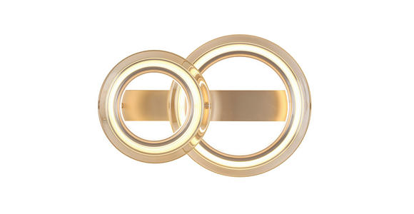 LED-DECKENLEUCHTE 66/45/16 cm - Chromfarben/Champagner, Design, Kunststoff/Metall (66/45/16cm) - Dieter Knoll