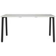 SCHREIBTISCH 160/80/75 cm  in Schwarz, Hellgrau  - Hellgrau/Schwarz, MODERN, Holzwerkstoff/Metall (160/80/75cm) - Novel