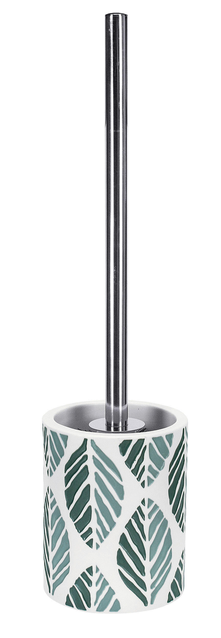 GARNITURĂ DE PERIE PENTRU WC in metal  plastic   - verde/culoare crom, Trend, plastic/metal (10,3/40cm) - Kleine Wolke
