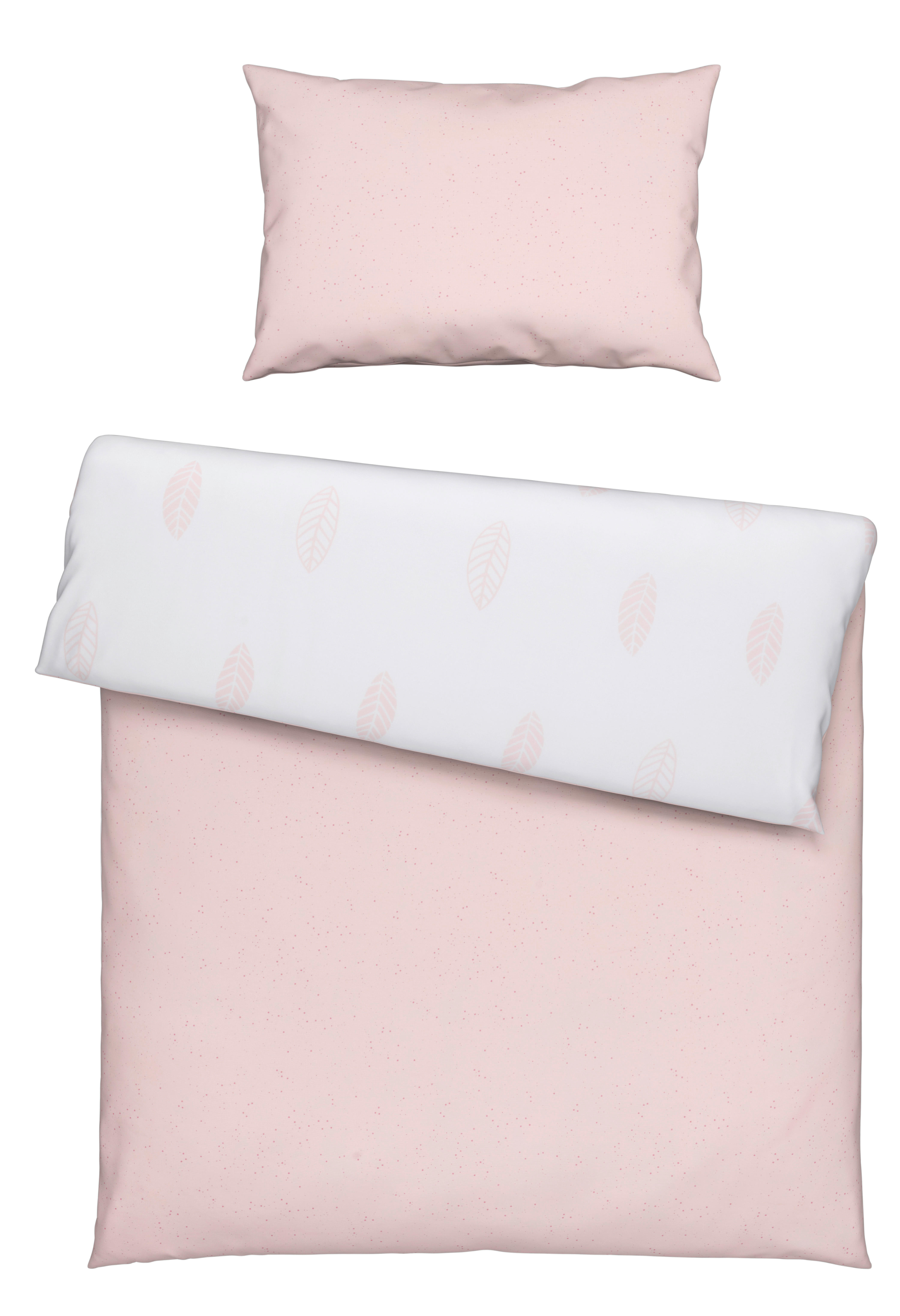POVLEČENÍ PRO MIMINKO, 100/135 cm, růžová, bílá - bílá/růžová, Basics, textil (100/135cm) - Avelia