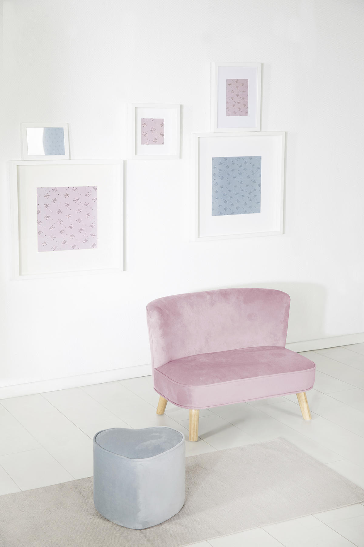 KINDERSOFA - Rosa, Basics, Textil (70/50/48cm) - Roba