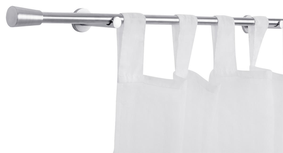 VORHANGSTANGENSET 100-190 cm  - Edelstahlfarben, Design, Metall (100-190cm) - Homeware