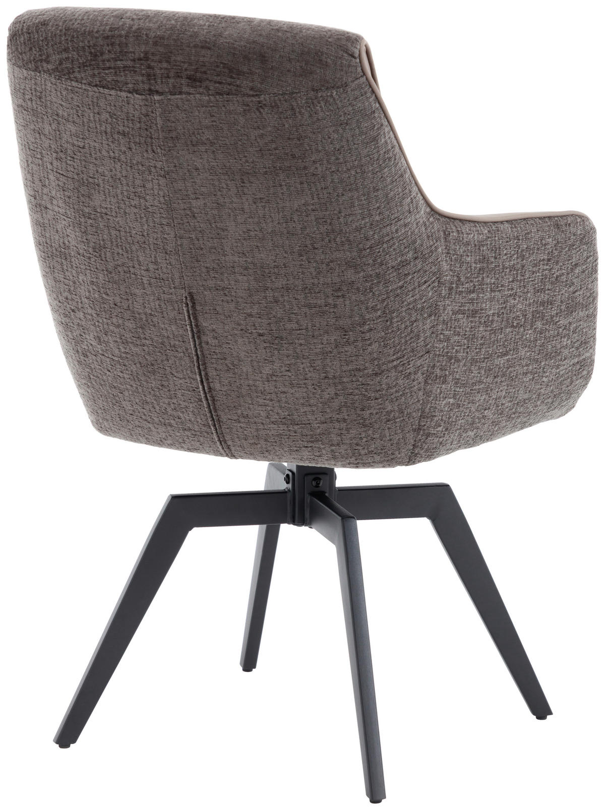 ARMLEHNSTUHL  in Eisen Chenille, Jacquard  - Schwarz/Grau, MODERN, Textil/Metall (62/92/68cm) - Livetastic