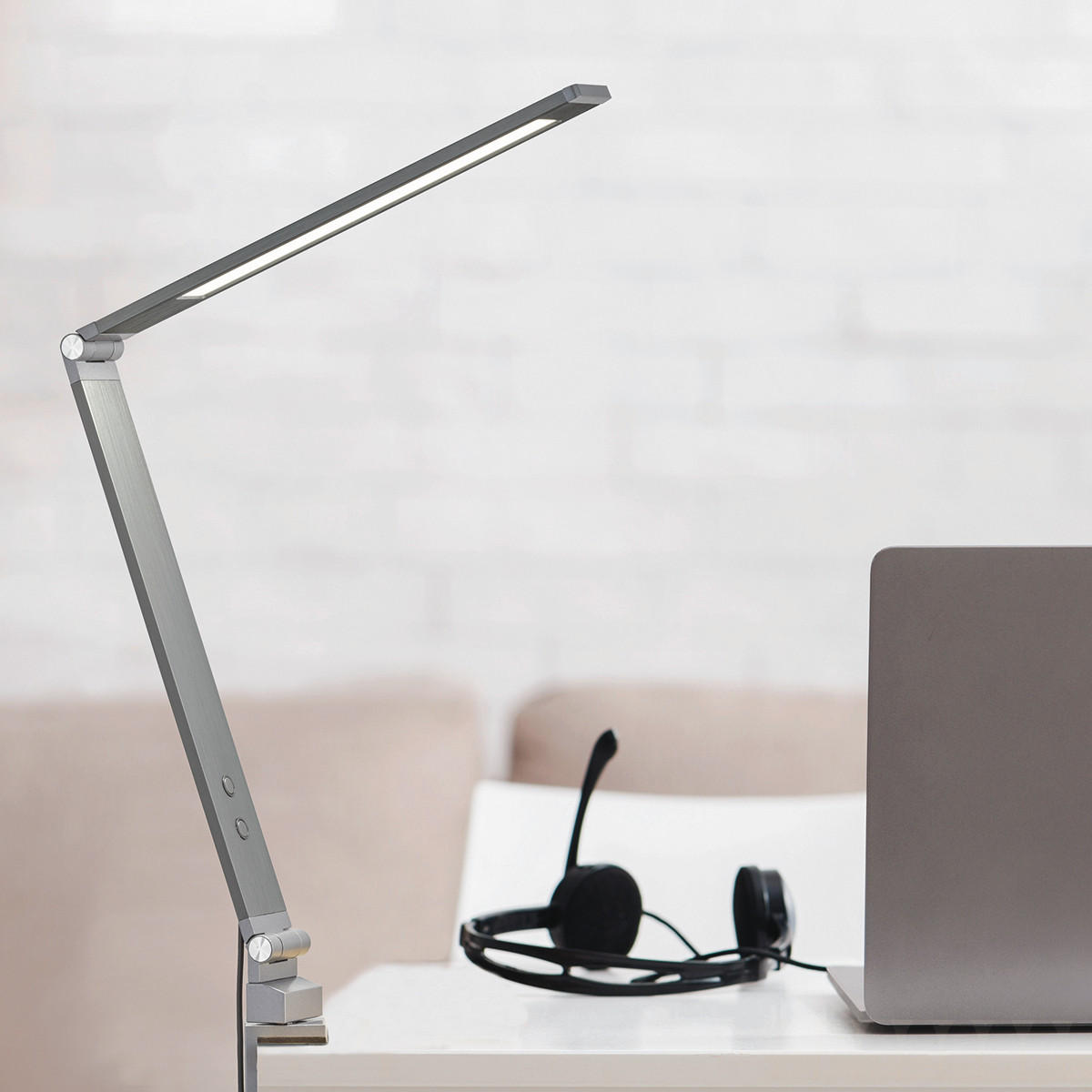 LED-KLEMMLEUCHTE Geri 5/38 cm   - Anthrazit, Basics, Metall (5/38cm) - Fischer & Honsel