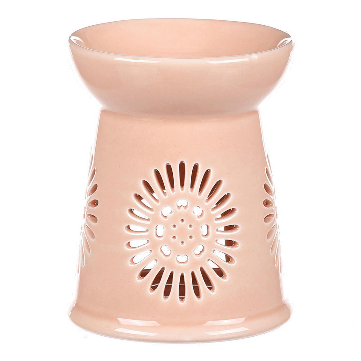 SVÍCEN NA ČAJOVOU SVÍČKU keramika - oranžová, Basics, keramika (11/11/13cm)