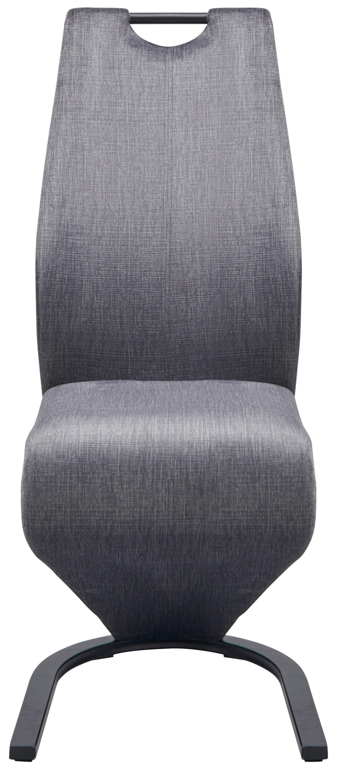 SCHWINGSTUHL  in Eisen Webstoff  - Schwarz/Grau, LIFESTYLE, Textil/Metall (44/105/65cm) - MID.YOU