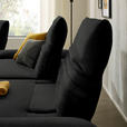 ECKSOFA  in Teddystoff Schwarz  280/170-195 cm  - Schwarz, Design, Textil/Metall (280/170-195cm) - Dieter Knoll