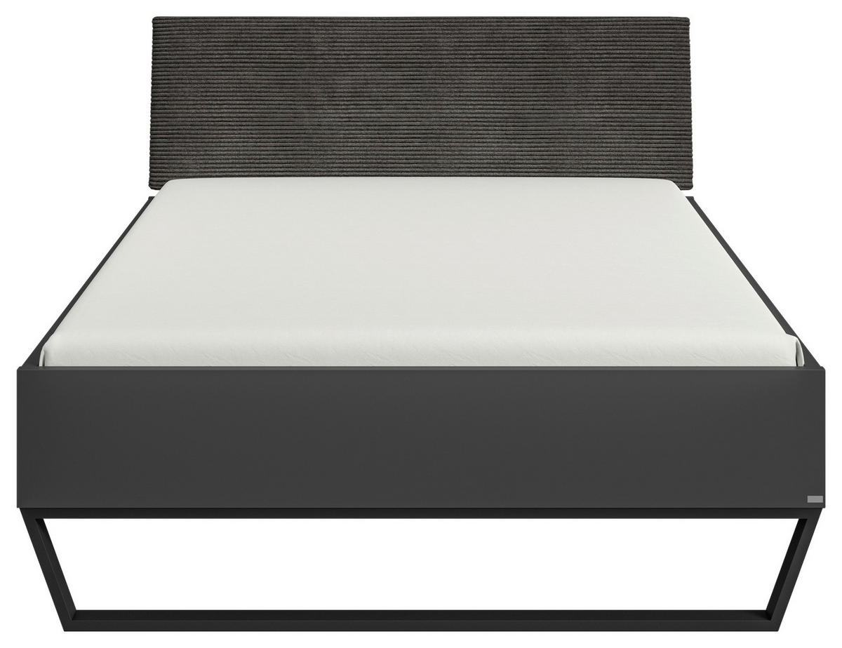 BETT 120/200 cm  in Anthrazit, Graphitfarben   - Anthrazit/Graphitfarben, Design, Holzwerkstoff/Textil (120/200cm) - Cantus