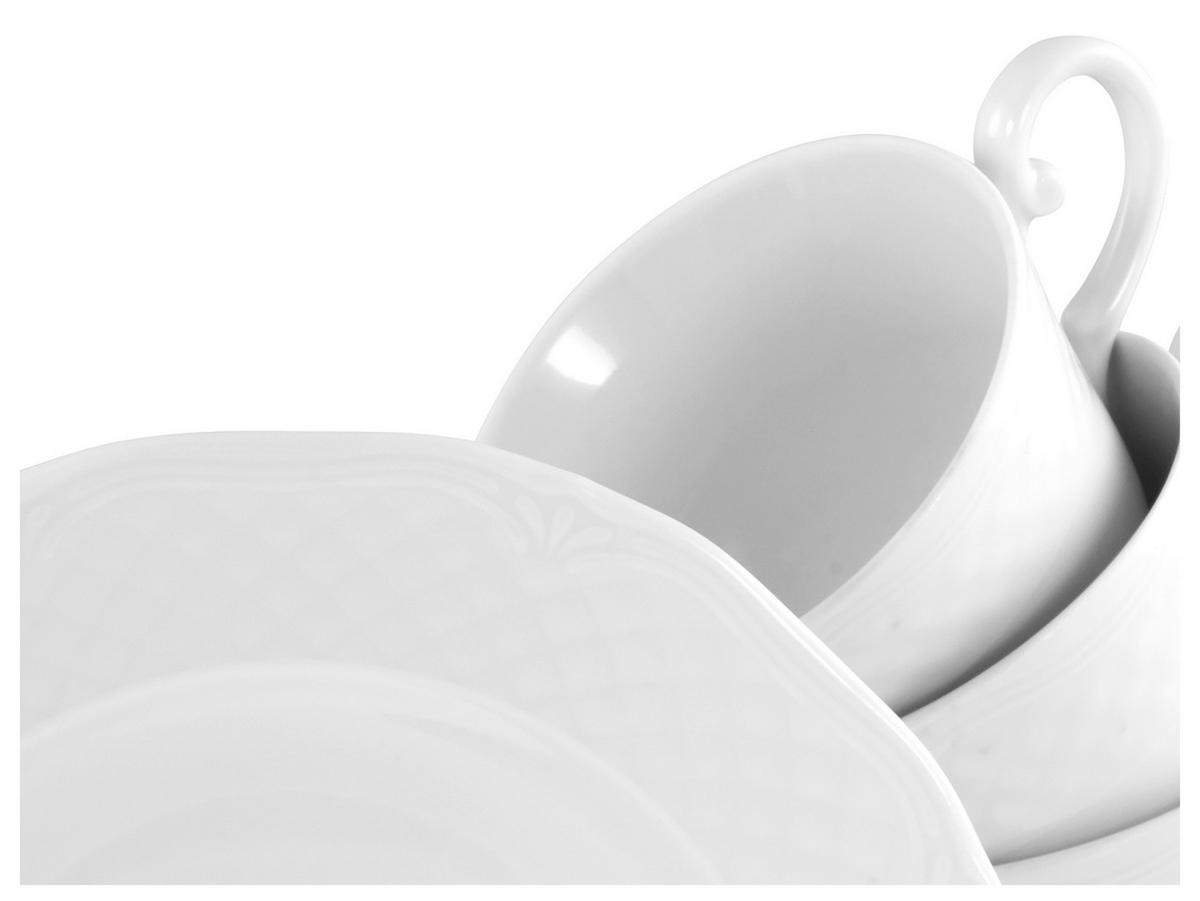 KAFFEESERVICE Weiß Arianne Weiss 18-teilig  - Weiß, Basics, Keramik - Creatable
