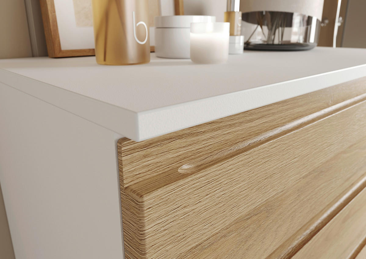 MIDISCHRANK 60/97/34 cm  - Chromfarben/Eichefarben, MODERN, Holzwerkstoff/Metall (60/97/34cm) - Germania