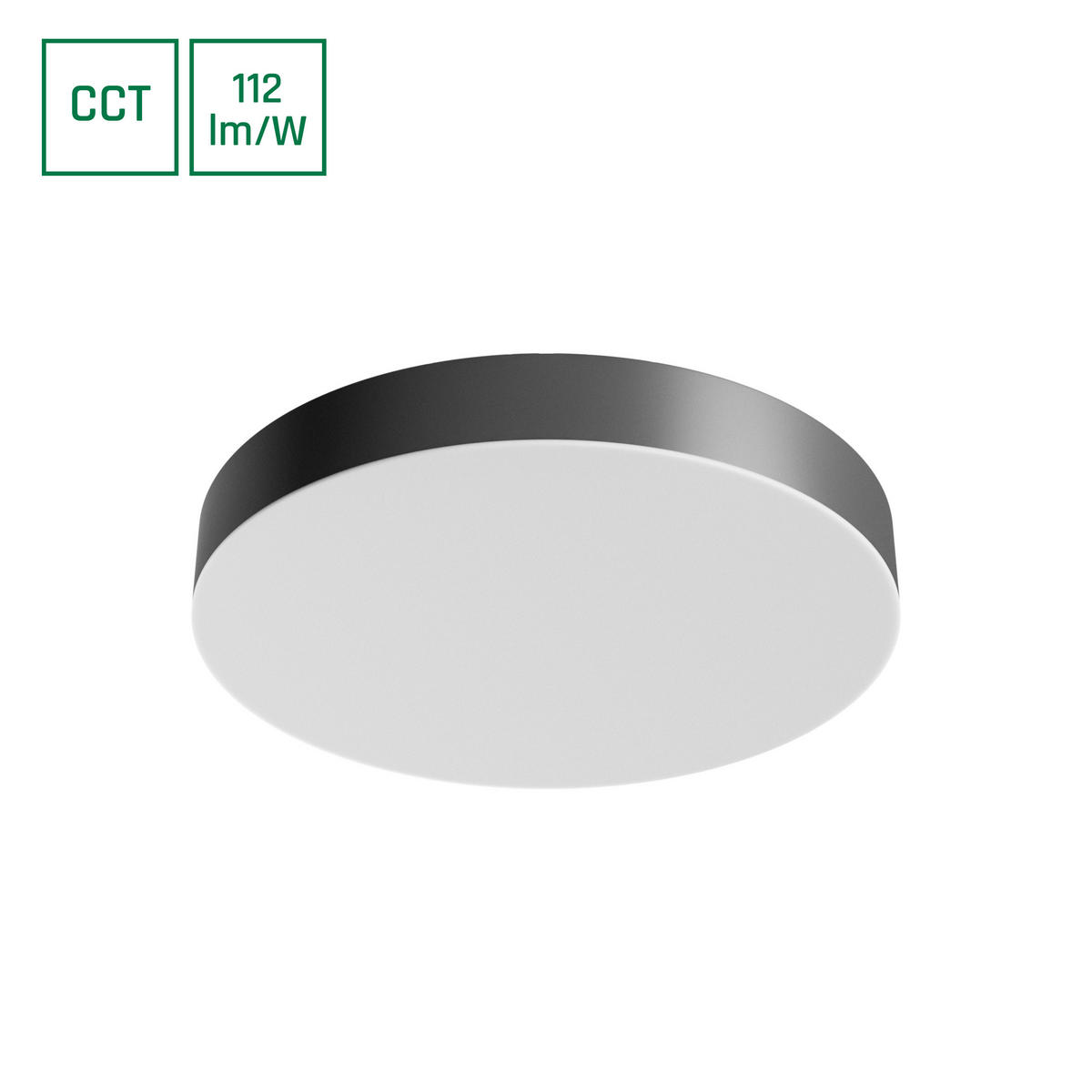 LED SVJETILJKA STROPNA NYMPHEA OPTIMA  - crna, Basics, plastika (30/5cm)