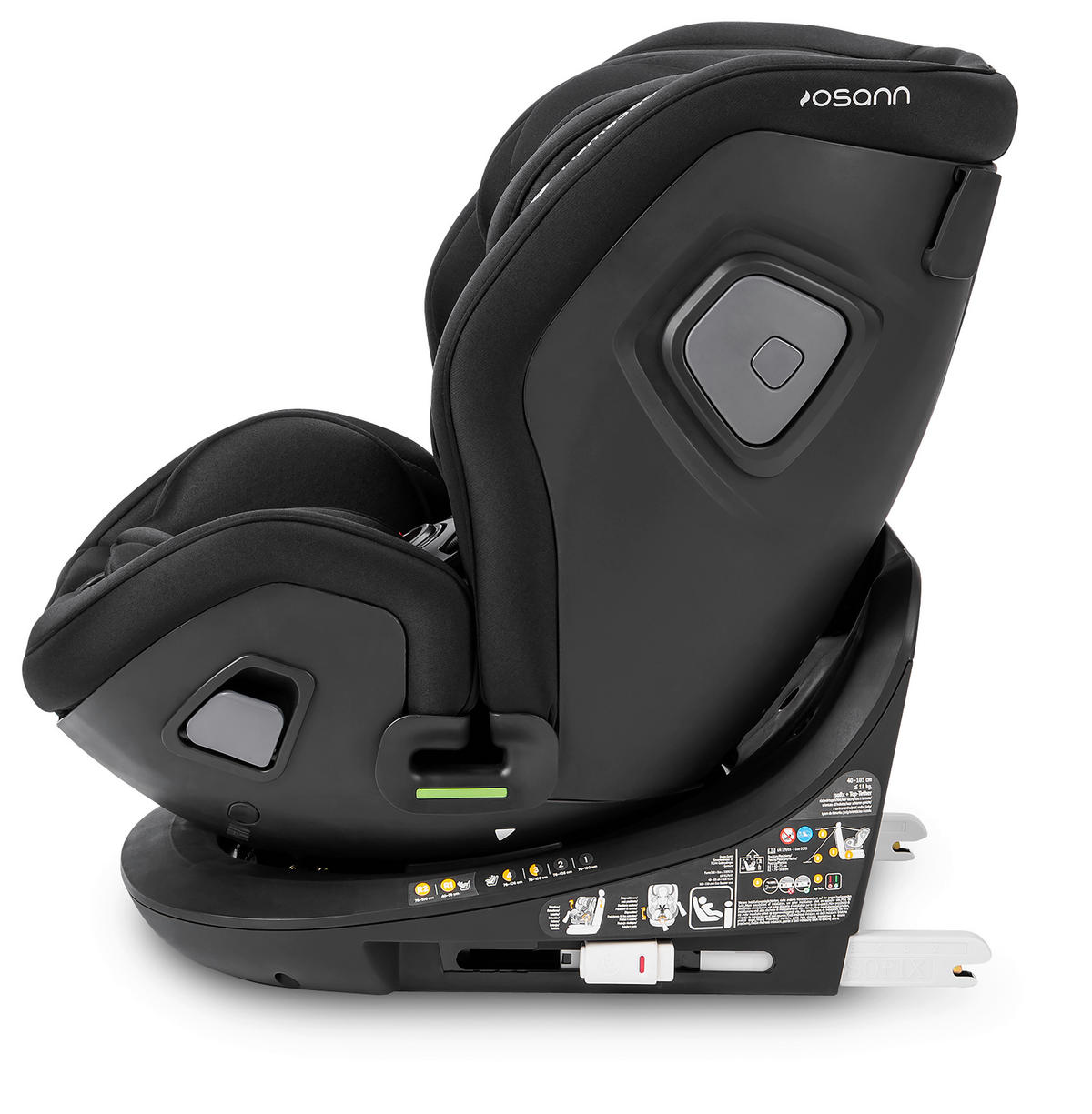 REBOARDER-KINDERSITZ FLAME360 ISOFIX  - Schwarz, Basics, Kunststoff/Textil (44/58/48cm) - Osann