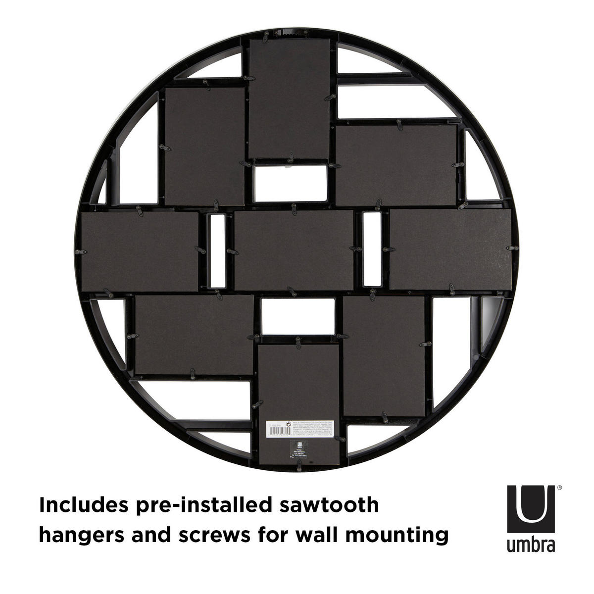 COLLAGEN-BILDERRAHMEN  Schwarz  - Schwarz, Design, Kunststoff (55,6/4,6/55,6cm) - Umbra