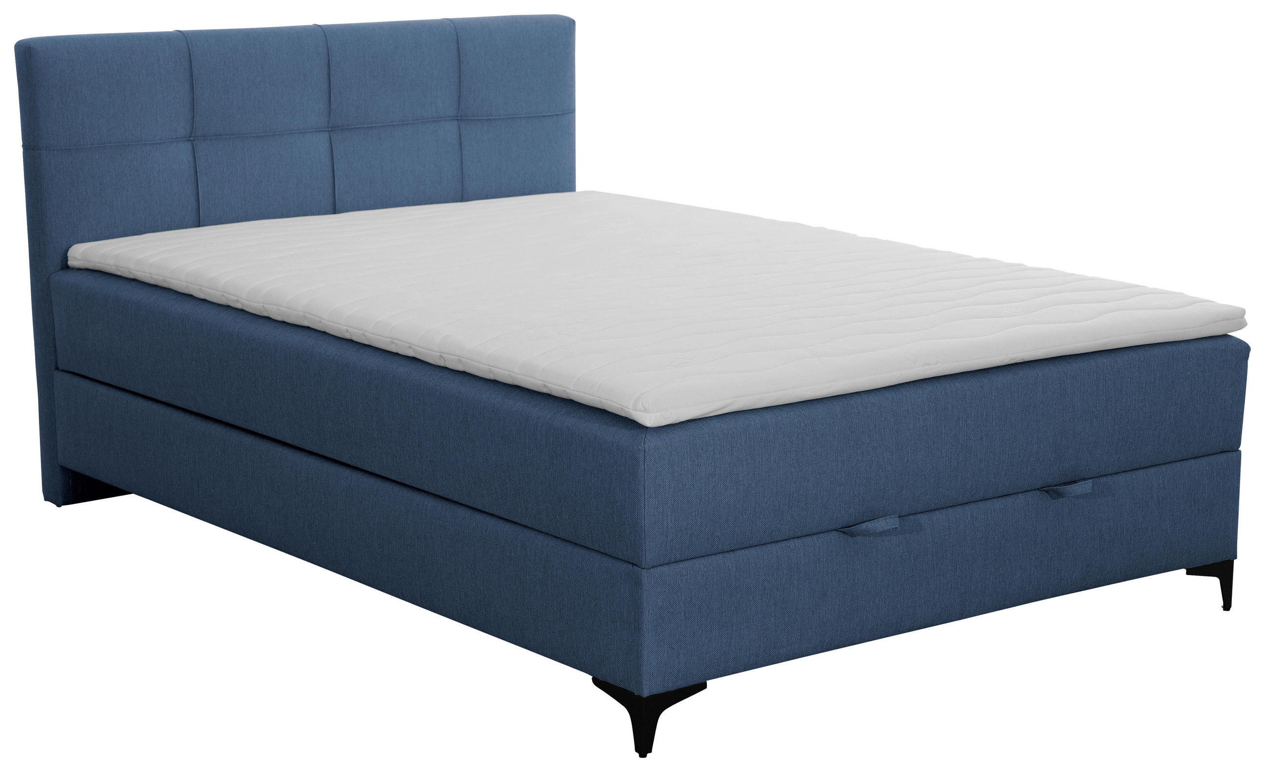 Polsterbett Mit Bettkasten 140x200 Freddie Blau