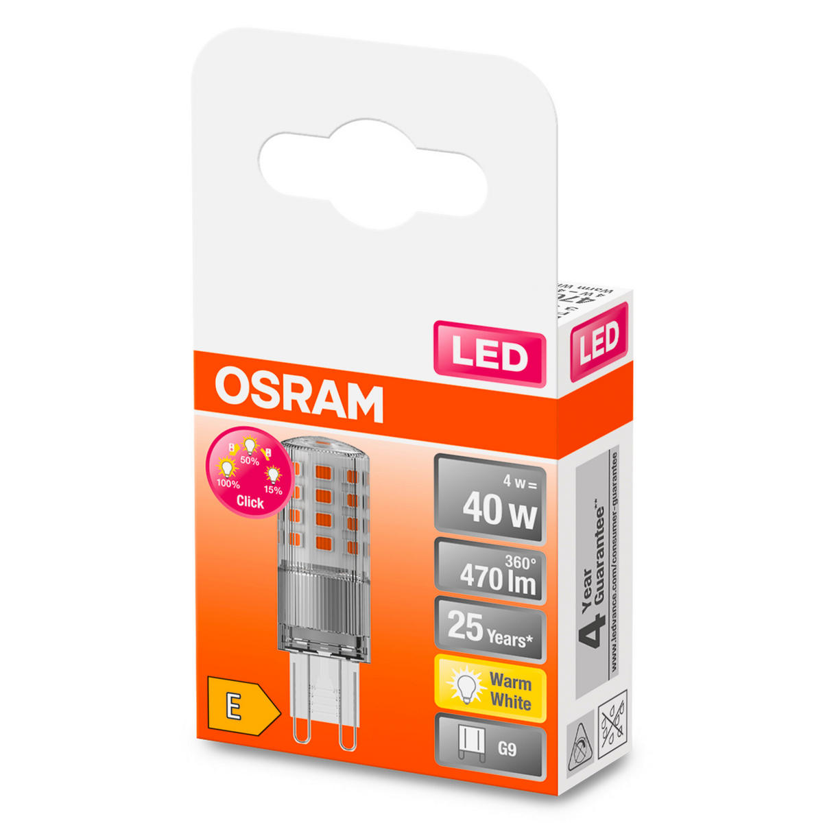 LED-LEUCHTMITTEL   4 W 470 lm G9  - Klar, Basics, Kunststoff (1,8/5,9cm) - Osram