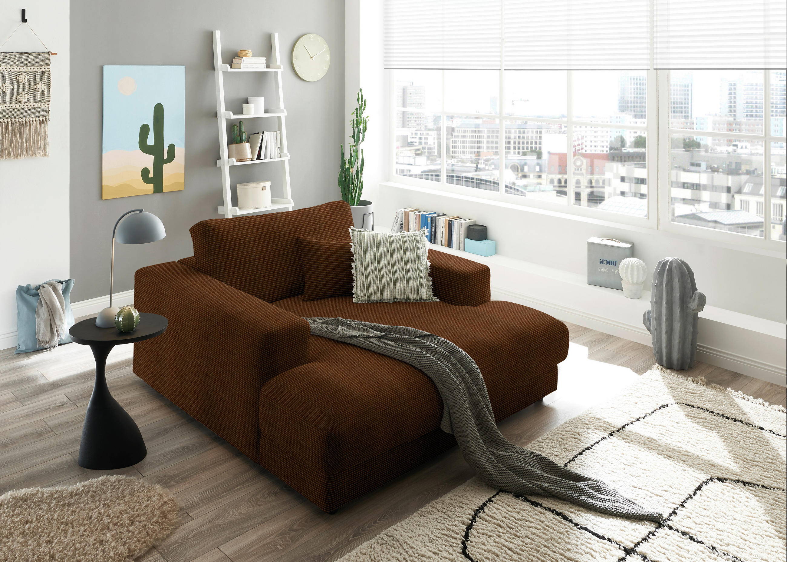 XXL-SESSEL in Chenille Messingfarben  - Messingfarben/Schwarz, Design, Kunststoff/Textil (150/86/170cm) - Lomoco