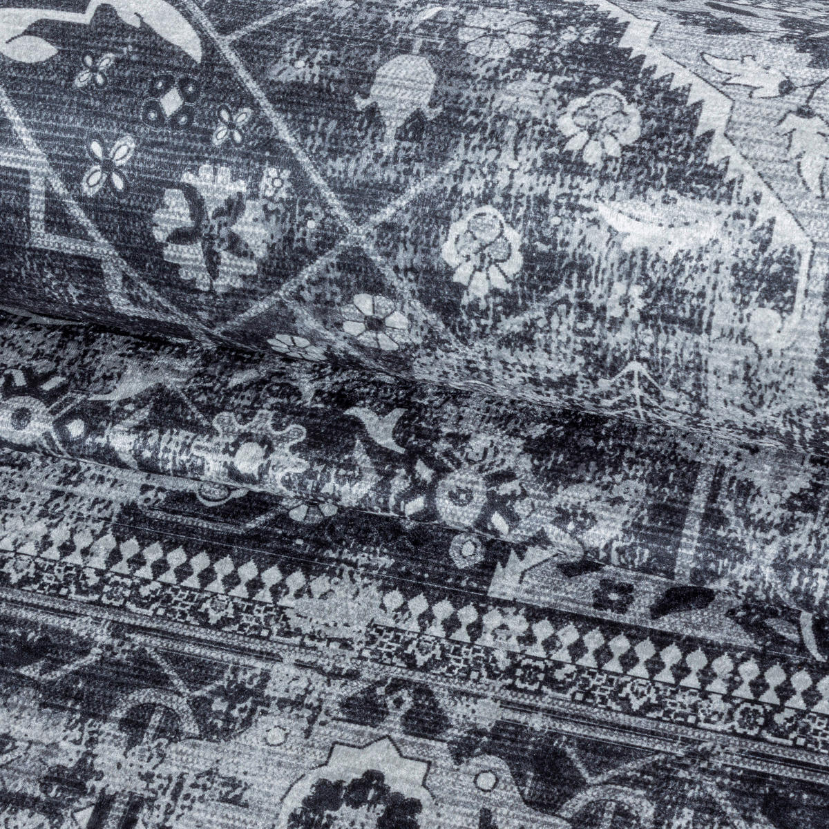 FLACHWEBETEPPICH 80/150 cm Fiesta Schwarz  - Schwarz, Design, Leder/Textil (80/150cm) - Novel