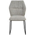 STUHL - Hellgrau/Schwarz, Design, Textil/Metall (49/89,5/65cm) - Novel