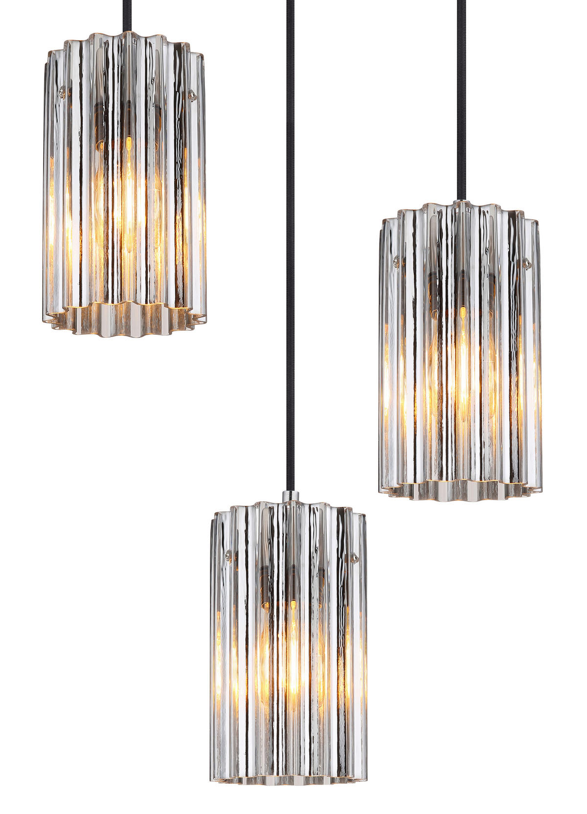 VISEČA SVETILKA  CAYDEN      38,5/120 cm      E27 - črna/barve niklja, Design, kovina/umetna masa (38,5/120cm) - Globo