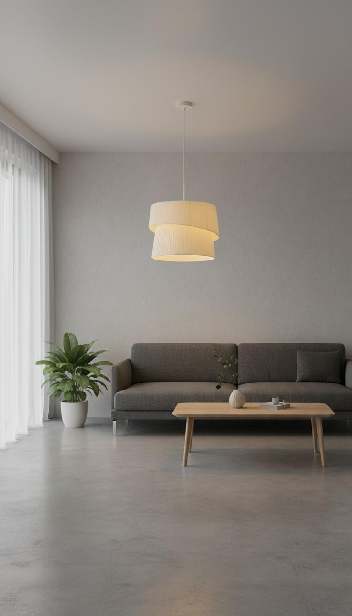 HÄNGELEUCHTE 40/140 cm  - Creme, Trend, Textil/Metall (40/140cm) - Novel