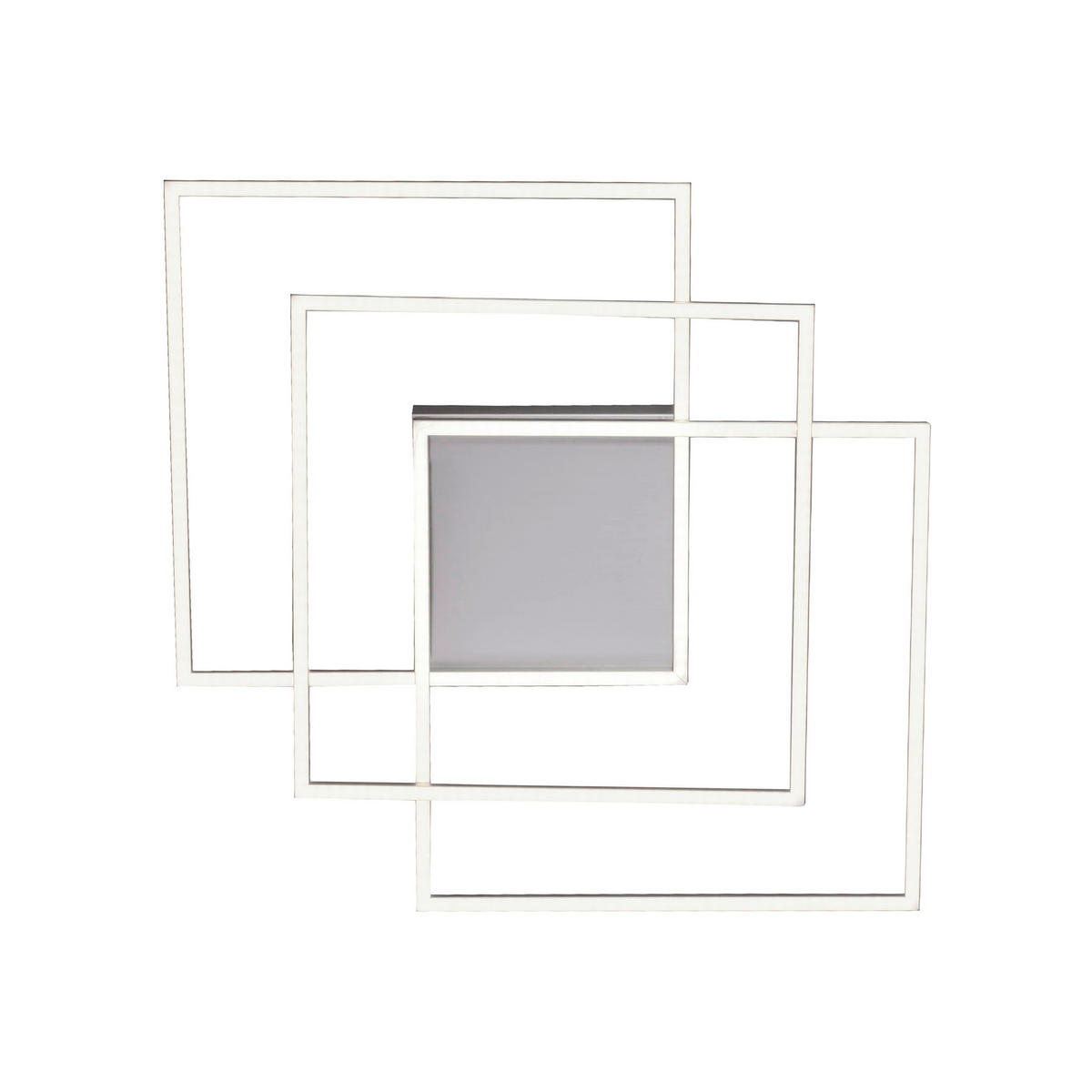 LED-DECKENLEUCHTE 16,5 W    60/60/8 cm  - Silberfarben, Design, Kunststoff/Metall (60/60/8cm) - Paul Neuhaus