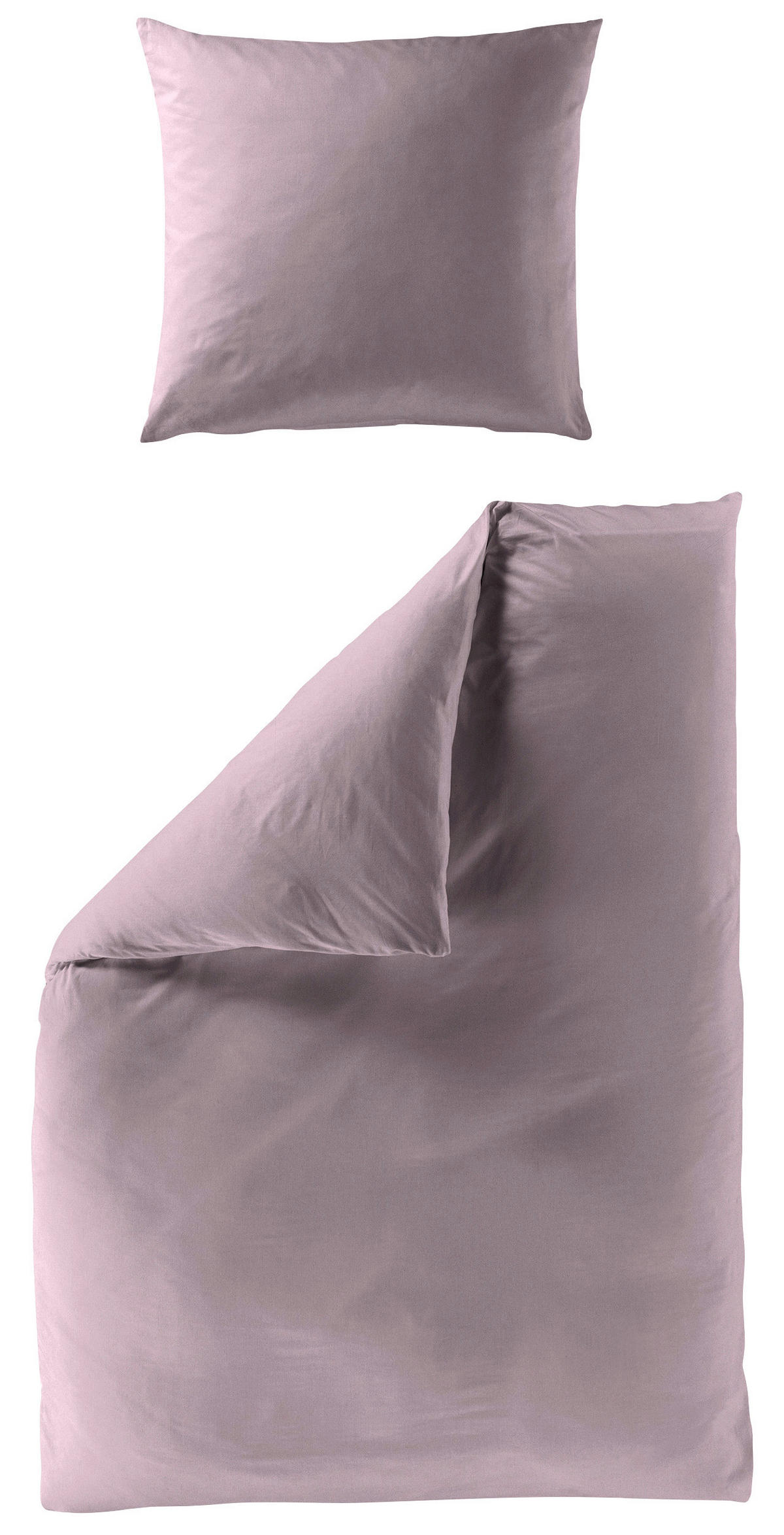 BETTWÄSCHE Makosatin 155/220 cm  - Flieder, KONVENTIONELL, Textil (155/220cm) - Bierbaum